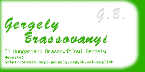 gergely brassovanyi business card